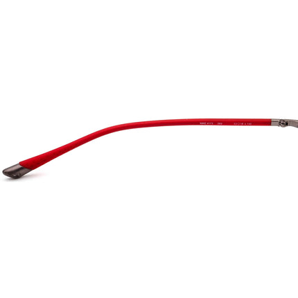 Nike Men's Eyeglasses 4173 069 Flexon Gunmetal/Red Rectangular Frame 53[]18 140