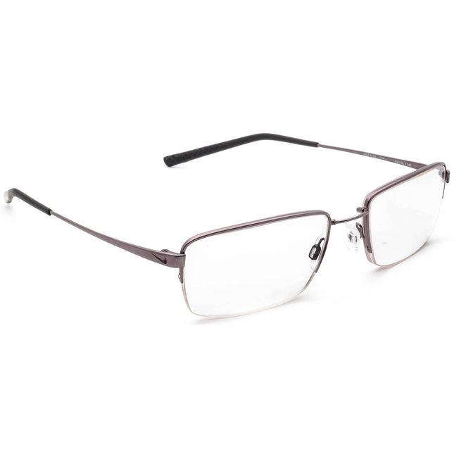 Nike Men's Eyeglasses 4195 010 With Flexon Gunmetal Half Rim Metal Frame 54[]19 145