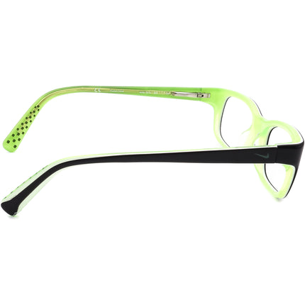 Nike Kids' Eyeglasses 5513 001 Black on Lime Green Rectangular Frame 47[]16 130