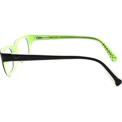 Nike Kids' Eyeglasses 5513 001 Black on Lime Green Rectangular Frame 47[]16 130