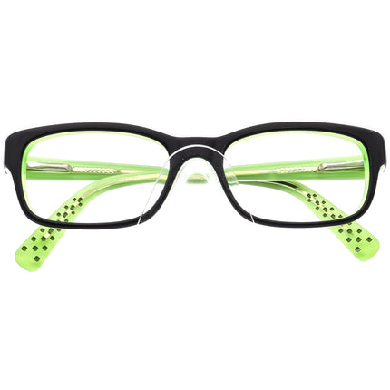 Nike Kids' Eyeglasses 5513 001 Black on Lime Green Rectangular Frame 47[]16 130