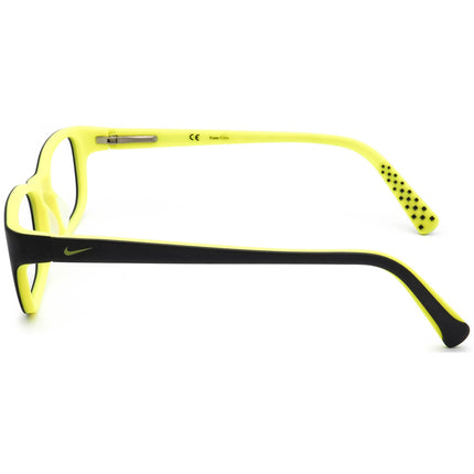 Nike Small Eyeglasses 5513 020 Matte Black on Neon Green Rectangular Frame 49[]16 135