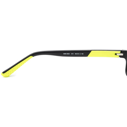 Nike Junior Eyeglasses 5534 015 Black & Green Rectangular Frame 48[]14 130