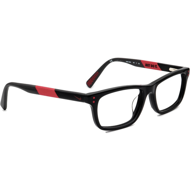 Nike Small Eyeglasses 5535 001 Black / Red Rectangular Frame 48[]14 130