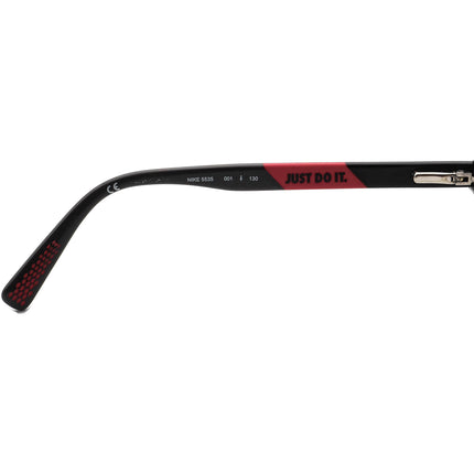 Nike Small Eyeglasses 5535 001 Black / Red Rectangular Frame 48[]14 130