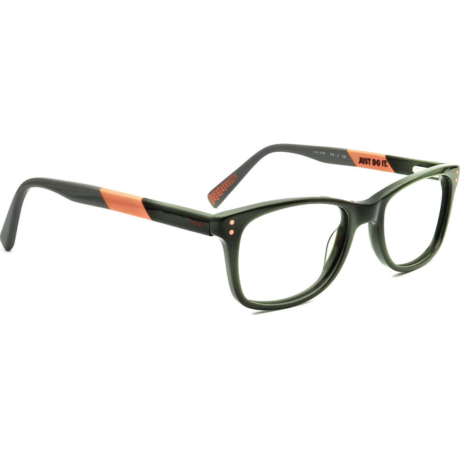 Nike Small Eyeglasses 5538 312 Army Green Rectangular Frame 49[]17 135