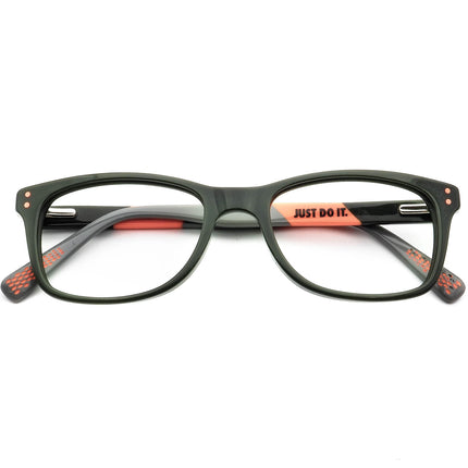 Nike Small Eyeglasses 5538 312 Army Green Rectangular Frame 49[]17 135