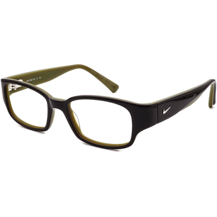 Nike Men's Eyeglasses 7000 318 Dark Brown/Green Rectangular Frame 50[]18 135