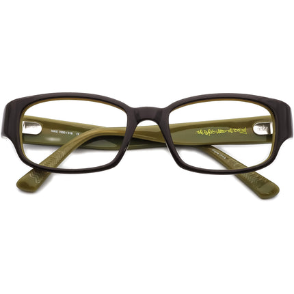Nike Men's Eyeglasses 7000 318 Dark Brown/Green Rectangular Frame 50[]18 135