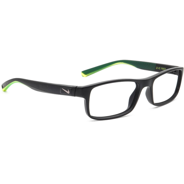 Nike Eyeglasses 7090 010 Matte Black Rectangular Frame 53[]17 140