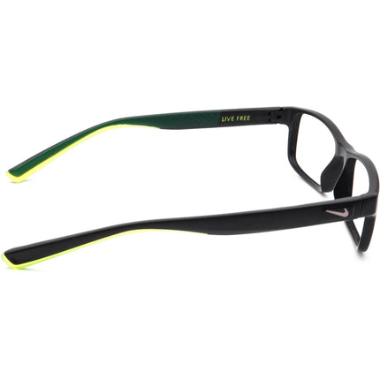 Nike Eyeglasses 7090 010 Matte Black Rectangular Frame 53[]17 140