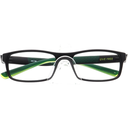 Nike Eyeglasses 7090 010 Matte Black Rectangular Frame 53[]17 140