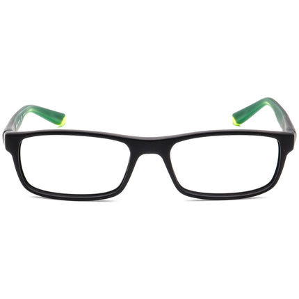Nike Eyeglasses 7090 010 Live Free Matte Black & Green Rectangular Frame 53[]17 140