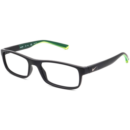 Nike Eyeglasses 7090 010 Live Free Matte Black & Green Rectangular Frame 53[]17 140