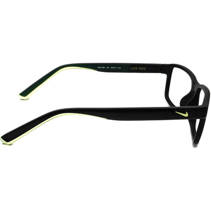 Nike Eyeglasses 7092 001 Live Free Black & Green Rectangular Frame 55[]14 140