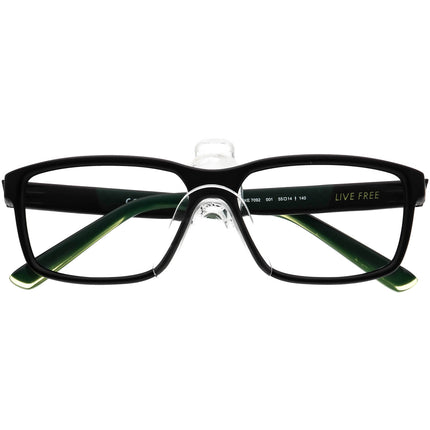 Nike Eyeglasses 7092 001 Live Free Black & Green Rectangular Frame 55[]14 140