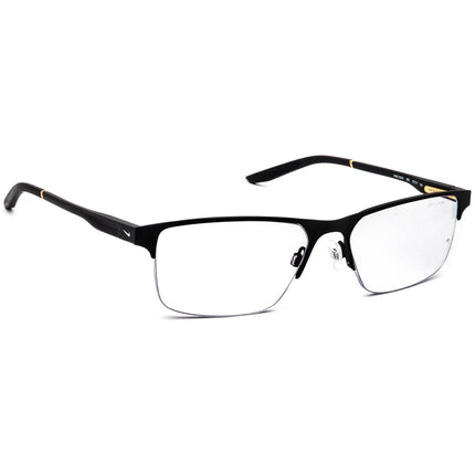 Nike Men's Eyeglasses 8045 002 Matte Black Half Rim Metal Frame 57[]17 140