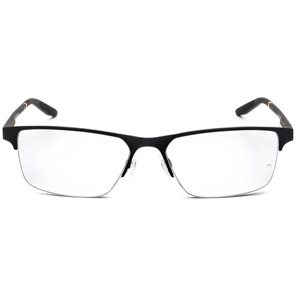 Nike Men's Eyeglasses 8045 002 Matte Black Half Rim Metal Frame 57[]17 140