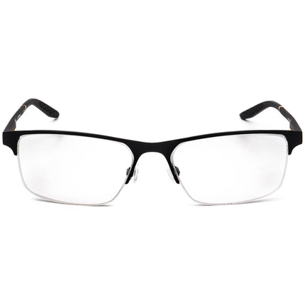 Nike Men's Eyeglasses 8045 002 Matte Black Half Rim Metal Frame 57[]17 140