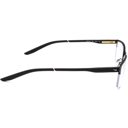 Nike Men's Eyeglasses 8045 002 Matte Black Half Rim Metal Frame 57[]17 140