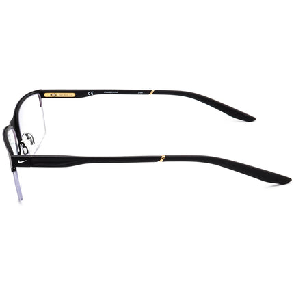 Nike Men's Eyeglasses 8045 002 Matte Black Half Rim Metal Frame 57[]17 140