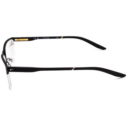 Nike Men's Eyeglasses 8045 002 Matte Black Half Rim Metal Frame 57[]17 140