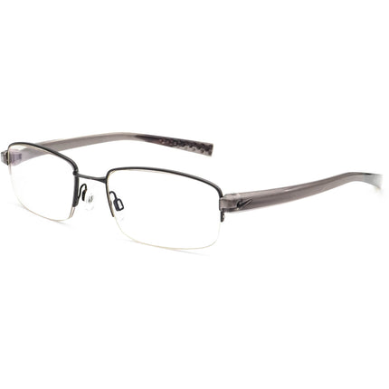 Nike Men's Eyeglasses 8072 026 Black/Gray Half Rim Frame 52[]18 145