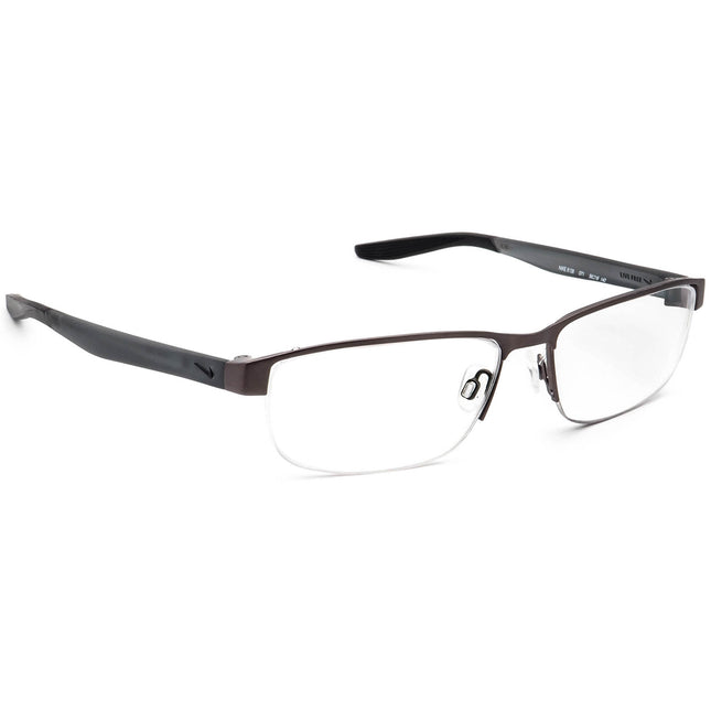 Nike Men's Eyeglasses 8138 071 Matte Gunmetal/Gray Half Rim Frame 56[]16 140