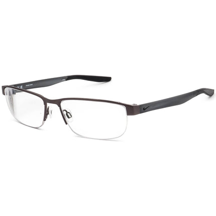 Nike Men's Eyeglasses 8138 071 Matte Gunmetal/Gray Half Rim Frame 56[]16 140