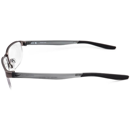 Nike Men's Eyeglasses 8138 071 Matte Gunmetal/Gray Half Rim Frame 56[]16 140