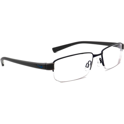 Nike Men's Eyeglasses 8150 405 Dark Blue/Gray Half Rim Frame 53[]17 140