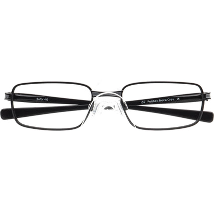 Oakley Eyeglasses Rotor 4.0 Polished Black/Grey Rectangular Metal Frame 52[]18 135