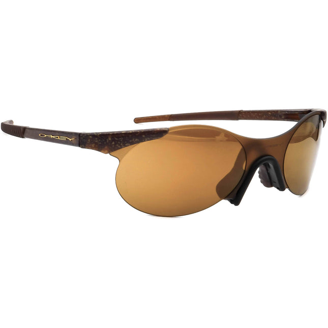 Oakley Vintage Sunglasses Zero 0.4 (rare vintage from early 1990s) Glitter Gulch Gold Iridium Half Rim 59 mm