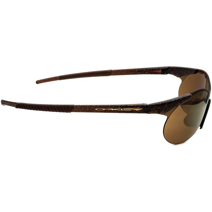 Oakley Vintage Sunglasses Zero 0.4 (rare vintage from early 1990s) Glitter Gulch Gold Iridium Half Rim 59 mm