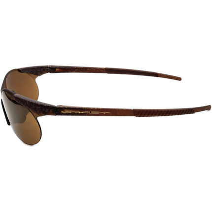 Oakley Vintage Sunglasses Zero 0.4 (rare vintage from early 1990s) Glitter Gulch Gold Iridium Half Rim 59 mm