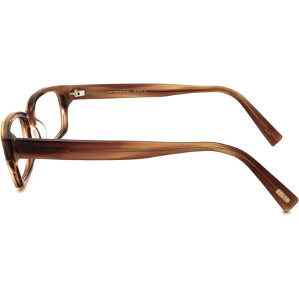 Oliver Peoples Eyeglasses Hoover SYC Striped Brown Rectangular Frame Japan 53[]17 145