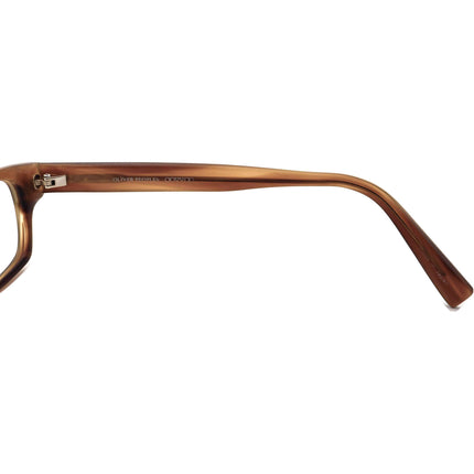 Oliver Peoples Eyeglasses Hoover SYC Striped Brown Rectangular Frame Japan 53[]17 145