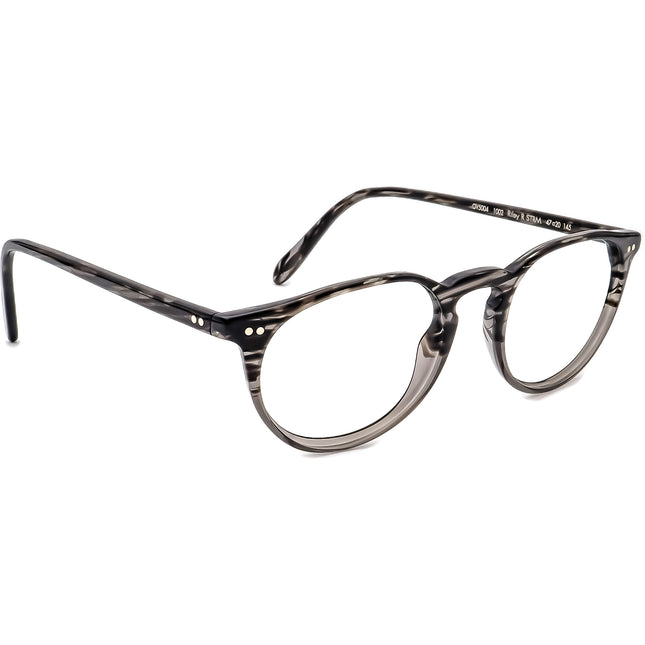 Oliver Peoples Eyeglasses OV5004 1002 Riley R STRM Storm Black & Gray Round Frame Italy 47[]20 145