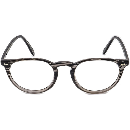 Oliver Peoples Eyeglasses OV5004 1002 Riley R STRM Storm Black & Gray Round Frame Italy 47[]20 145