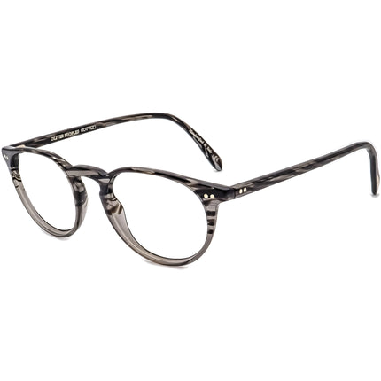 Oliver Peoples Eyeglasses OV5004 1002 Riley R STRM Storm Black & Gray Round Frame Italy 47[]20 145