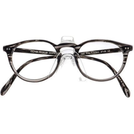 Oliver Peoples Eyeglasses OV5004 1002 Riley R STRM Storm Black & Gray Round Frame Italy 47[]20 145