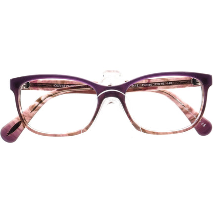 Oliver Peoples Women's Eyeglasses OV 5194 1418 Follies Hand Crafted Purple Gradient Rectangular Frame Italy 51[]16 140