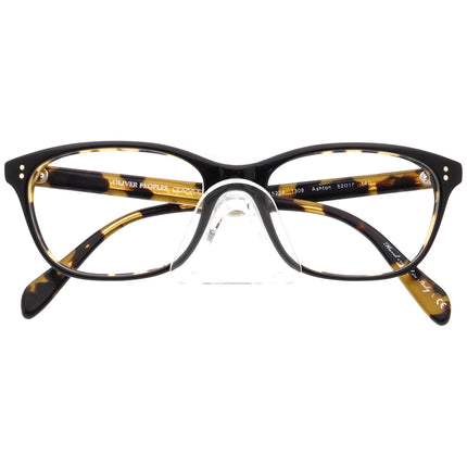 Oliver Peoples Women's Eyeglasses OV 5224 1309 Ashton Gloss Black on Tortoise B-Shape Frame Italy 52[]17 140 Handmade