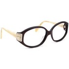 Oliver Peoples Women's Sunglasses Frame Only Rosina BNHRN Dark Brown Shimmer/Ivory Marble Oval Japan 57 mm