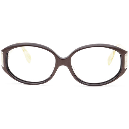 Oliver Peoples Women's Sunglasses Frame Only Rosina BNHRN Dark Brown Shimmer/Ivory Marble Oval Japan 57 mm