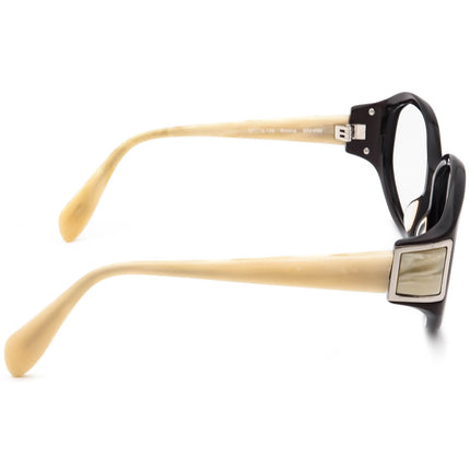 Oliver Peoples Women's Sunglasses Frame Only Rosina BNHRN Dark Brown Shimmer/Ivory Marble Oval Japan 57 mm