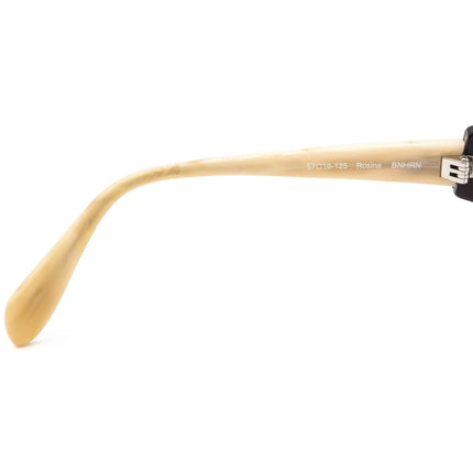 Oliver Peoples Women's Sunglasses Frame Only Rosina BNHRN Dark Brown Shimmer/Ivory Marble Oval Japan 57 mm