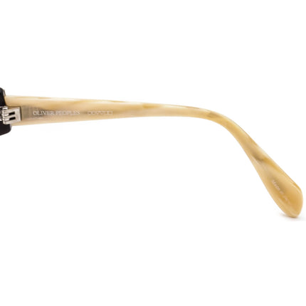 Oliver Peoples Women's Sunglasses Frame Only Rosina BNHRN Dark Brown Shimmer/Ivory Marble Oval Japan 57 mm