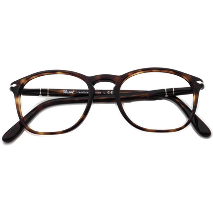 Persol Eyeglasses PO3007-V Tortoise Round Frame Italy 50[]19 135 Handmade