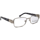 Platinum Eyewear Women's Eyeglasses 445 045 Silver/Blue Marble Rhinestones Rectangular Frame 52[]17 135